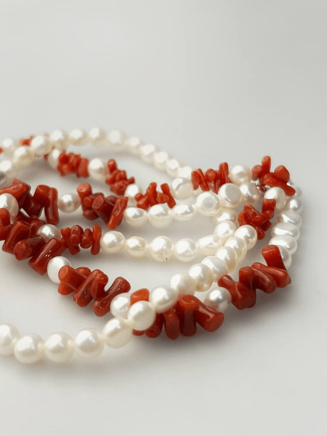 Bracciale Corallo e Perle