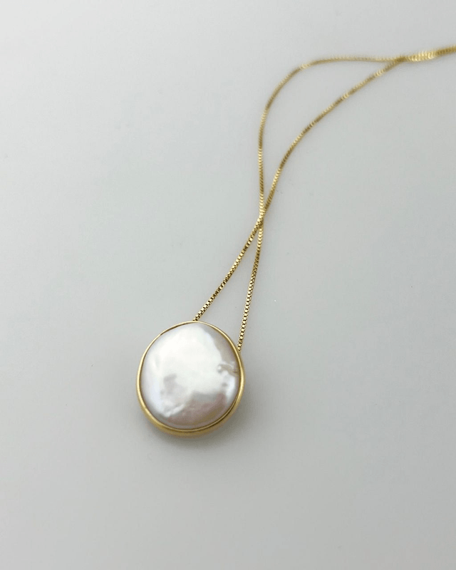 Pendente Selene con Perla Moneta