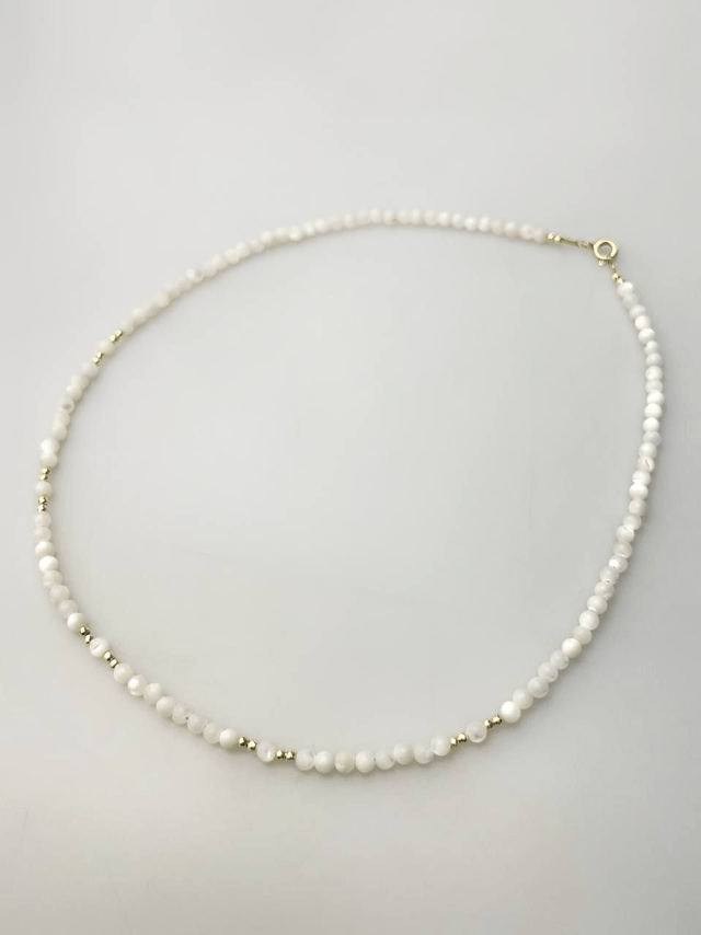 Collana Figli del Sole in Ematite Dorata e Perle