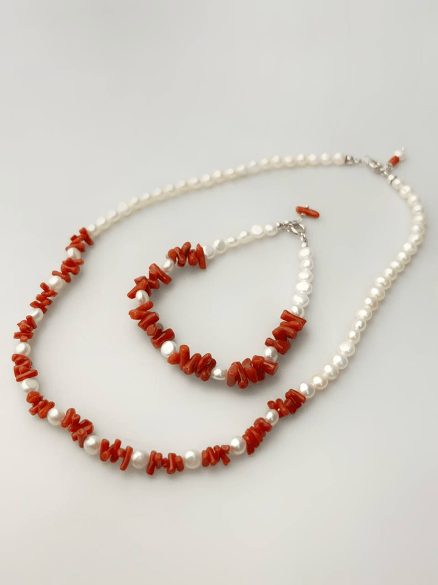 Bracciale Corallo e Perle