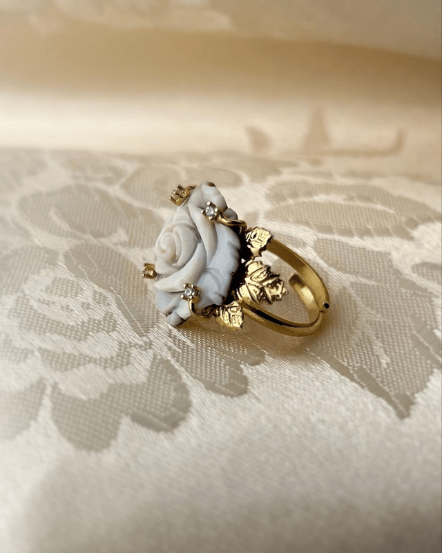 Anello Rosa Aurea in Cammeo