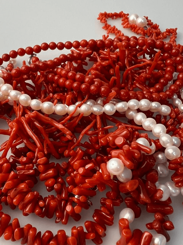 Collana Corallo Rosso Frangia