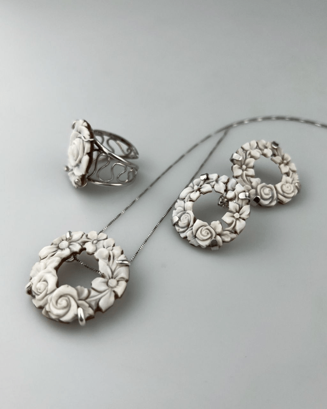 Anello Fiori Cammeo