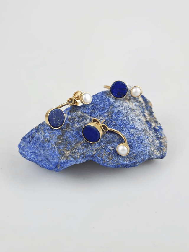 Anello Riflessi di Luna in Lapis e Perle