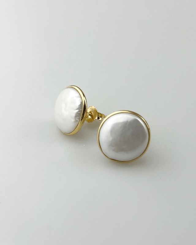Orecchini Selene con Perla Moneta