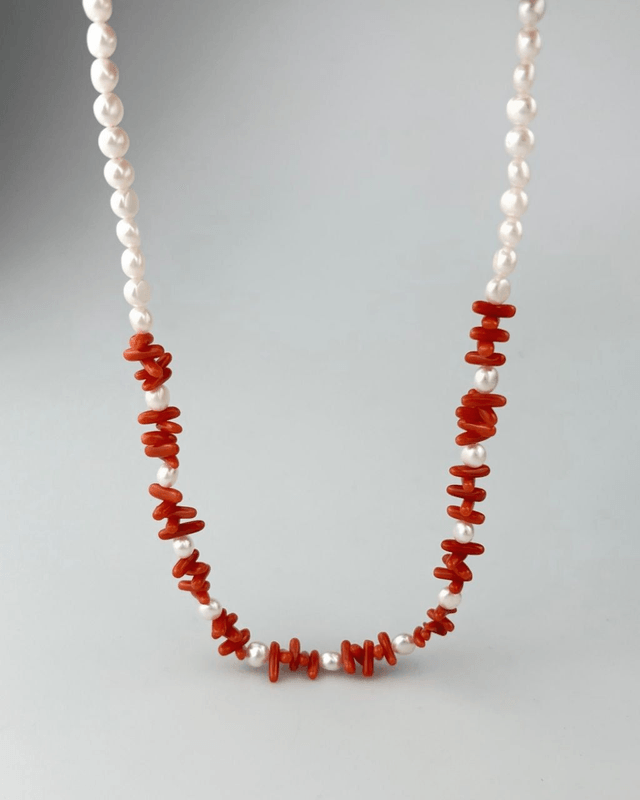 Collana Corallo e Perle
