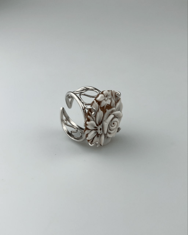 Anello Fiori Cammeo