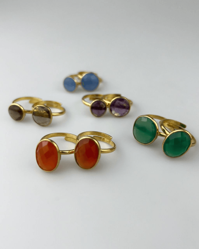 Anello Pietre Semipreziose Minimal