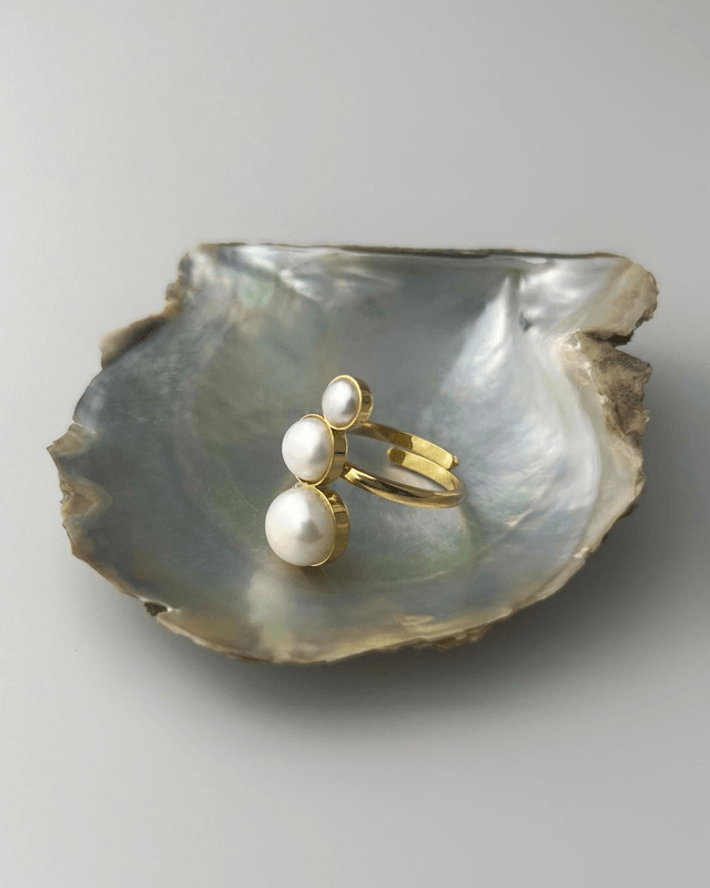 Anello Perle Bolle