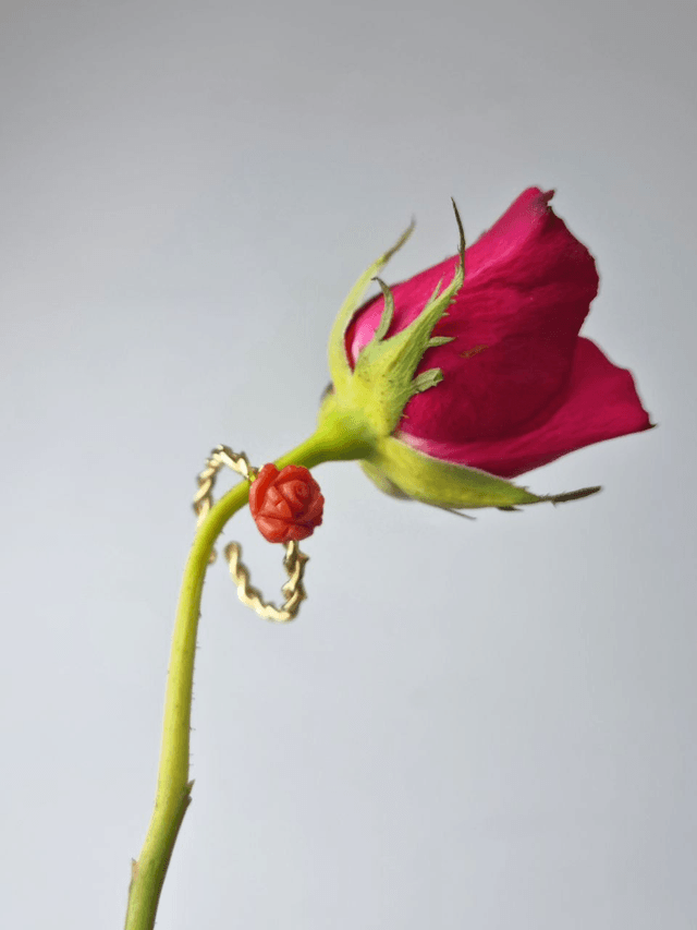 Anello Rosa Corallo Spinata