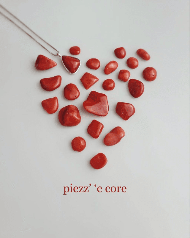 Pendente Corallo Piezz&#039; &#039;e Core