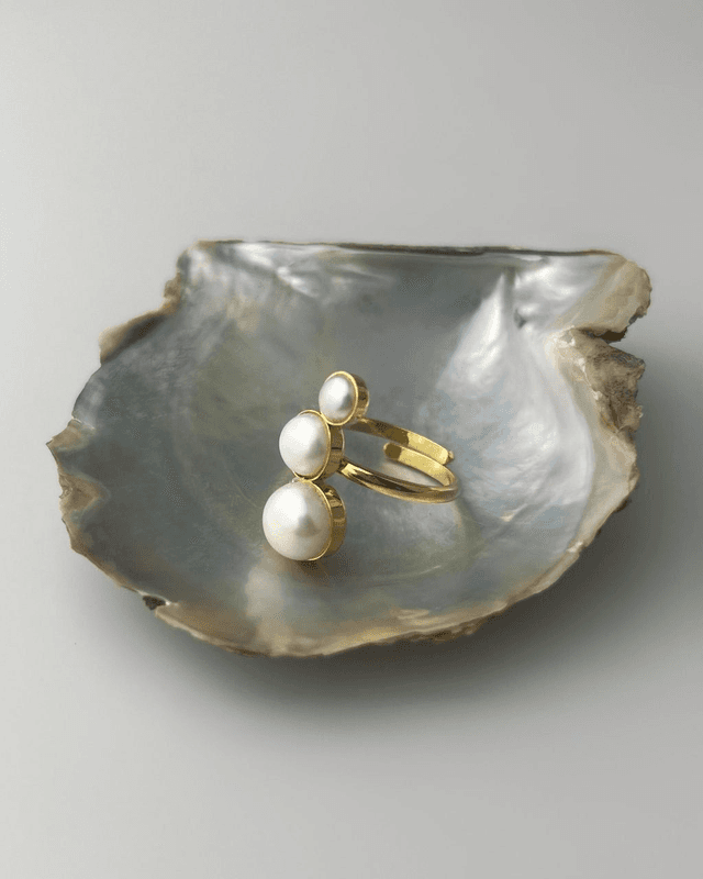 Anello Perle Bolle