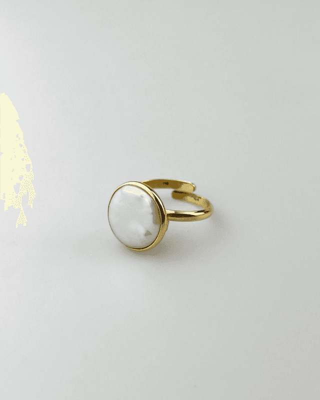 Anello Selene con Perla Moneta
